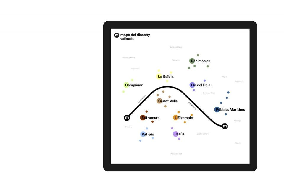 Valencia Design Map, locations in the city recognised for their design