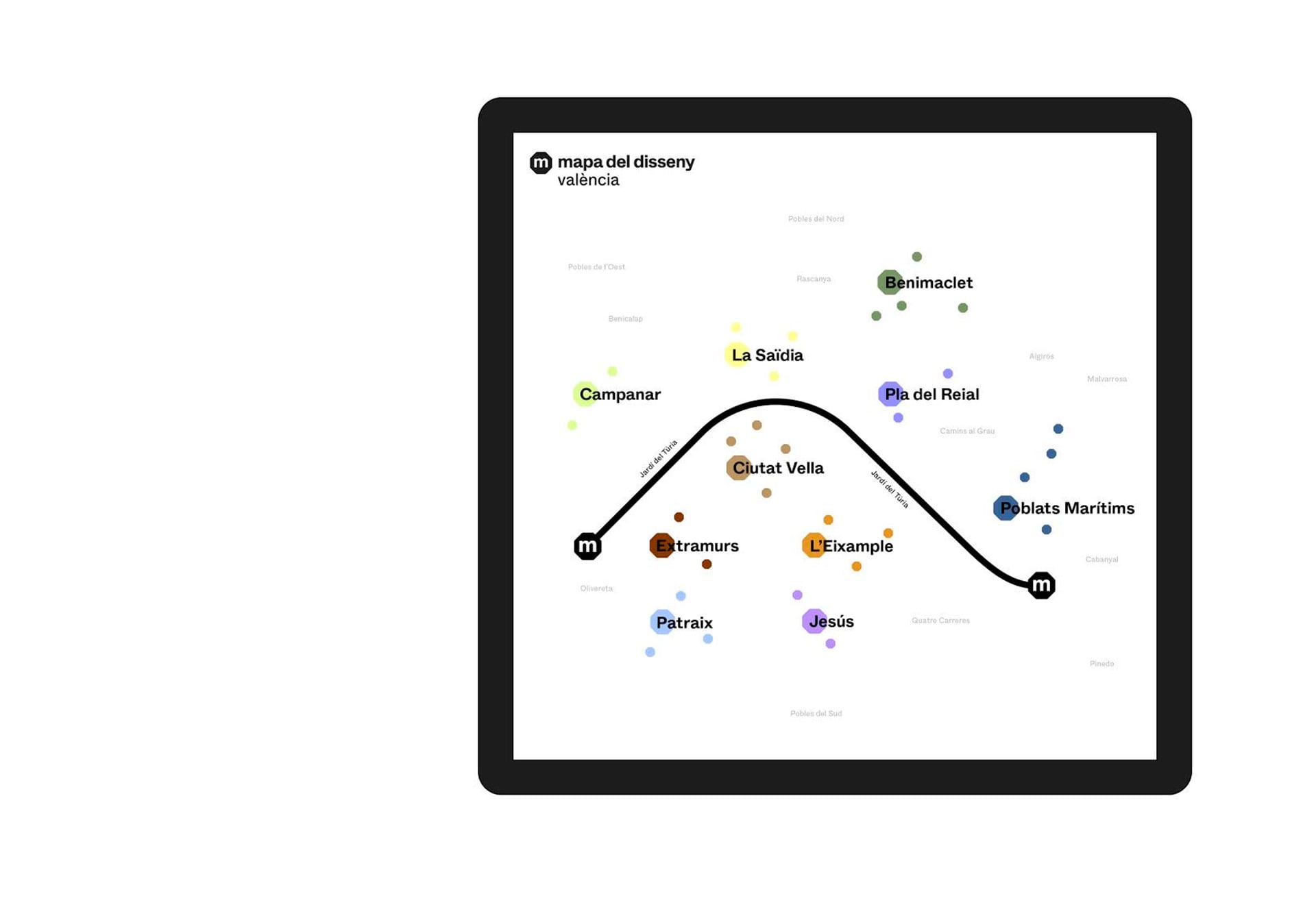 Valencia Design Map, locations in the city recognised for their design